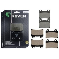 3 Kit plaquettes frein Yamaha TRX 850  Av G, Av D et Ar 015-073X2 - EBC FA88 et FA123 - Raven 104-141