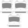 3 Kit plaquettes frein Yamaha XJR 1200  Av G, Av D et Ar 015-073X2 - EBC FA88 et FA123 - Raven 104-141