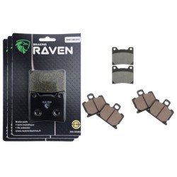 3 Kit plaquettes frein Yamaha XV 920 Virago Av G, Av D et Ar 015-151X2 - EBC FA88 et FA70 - Raven 104-142