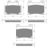 3 Kit plaquettes frein Yamaha FZ 400  Av G, Av D et Ar 067-015X2 - EBC FA104 et FA88 - Raven 104-143