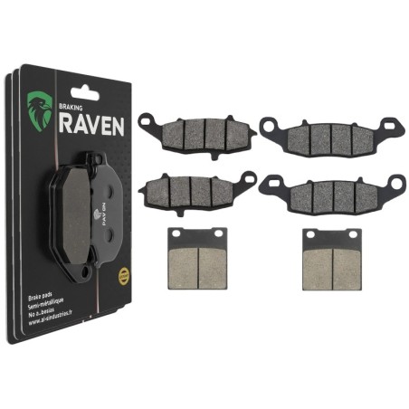 3 Kit plaquettes frein Suzuki GSX 750 Inazuma  Av G, Av D et Ar 104-124-016 - EBC FA229 et FA231 et FA63 - Raven 104-147