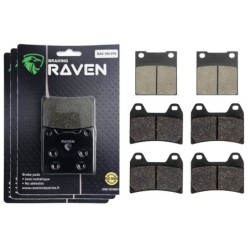 3 Kit plaquettes frein Suzuki GSX 1200 Inazuma  Av G, Av D et Ar 016-141X2 - EBC FA63 et FA244 - Raven 104-148