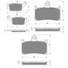 3 Kit plaquettes frein Honda CB 900 F 919  Av G, Av D et Ar 021-069X2 - EBC FA174 et FA187 - Raven 104-155