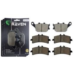 3 Kit plaquettes frein Kawasaki Z H2 SE 1000  Av G, Av D et Ar 021-258X2 - EBC FA174 et FA447HH - Raven 104-158
