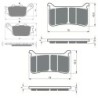 3 Kit plaquettes frein Honda CB 1100 RS  Av G, Av D et Ar 021-386X2 - EBC FA174 et FA700 - Raven 104-159