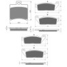 3 Kit plaquettes frein Italjet Marco Polo 400  Av G, Av D et Ar 150-022X2 - EBC FA298 et FA142 - Raven 104-160
