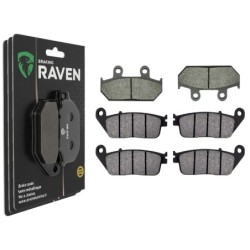 3 Kit plaquettes frein Suzuki Burgman 650 AN  Av G, Av D et Ar 265-022X2 - EBC SFA412 et FA142 - Raven 104-161