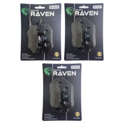 3 Kit plaquettes frein Peugeot Geopolis 500  Av G, Av D et Ar 334-022X2 - EBC FA228 et FA142 - Raven 104-163