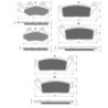 3 Kit plaquettes frein Peugeot Geopolis 500  Av G, Av D et Ar 334-022X2 - EBC FA228 et FA142 - Raven 104-163
