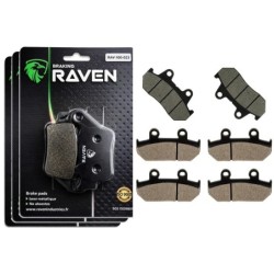 3 Kit plaquettes frein Aprilia Dorsoduro 750  Av G, Av D et Ar 023-251X2 - EBC FA208, 213 et FA432 - Raven 104-165