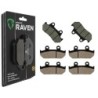 3 Kit plaquettes frein Honda GL 1500 Gold-Wing  Av G, Av D et Ar 049-024X2 - EBC FA69/2 et FA124/2 - Raven 104-166