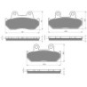 3 Kit plaquettes frein Honda GL 1500 Gold-Wing  Av G, Av D et Ar 049-024X2 - EBC FA69/2 et FA124/2 - Raven 104-166