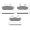 3 Kit plaquettes frein Honda CBR 500 F  Av G, Av D et Ar 049-025X2 - EBC FA69/2 et FA121 - Raven 104-167