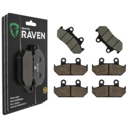 3 Kit plaquettes frein Honda VFR 750 F  Av G, Av D et Ar 049-025X2 - EBC FA69/2 et FA121 - Raven 104-167