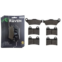 3 Kit plaquettes frein Moto-guzzi Breva 1200  Av G, Av D et Ar 031-141X2 - EBC FA181 et FA244 - Raven 104-170