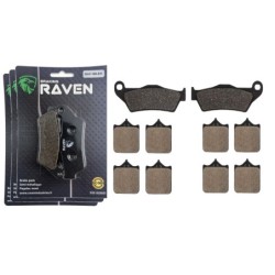 3 Kit plaquettes frein Ktm SuperMoto 950 R Av G, Av D et Ar 031-177X2 - EBC FA181 et FA322/4HH - Raven 104-171