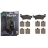 3 Kit plaquettes frein Ktm SuperMoto 950 R Av G, Av D et Ar 031-177X2 - EBC FA181 et FA322/4HH - Raven 104-171