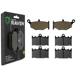 3 Kit plaquettes frein Suzuki GSR 600  Av G, Av D et Ar 241-032X2 - EBC FA419 et FA158 - Raven 104-172