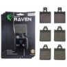 3 Kit plaquettes frein Gilera NGR 250  Av G, Av D et Ar 038-096X2 - EBC FA47 et FA60 - Raven 104-174