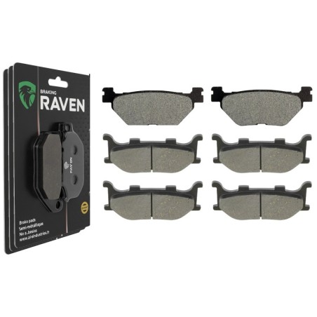 3 Kit plaquettes frein Yamaha XVS 950 Midnight Star Av G, Av D et Ar 165-048X2 - EBC FA319/2 et FA179 - Raven 104-178