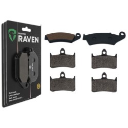 3 Kit plaquettes frein Honda RVF 400  Av G, Av D et Ar 052-069X2 - EBC FA143 et FA187 - Raven 104-179
