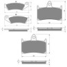 3 Kit plaquettes frein Honda RVF 400  Av G, Av D et Ar 052-069X2 - EBC FA143 et FA187 - Raven 104-179