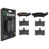 3 Kit plaquettes frein Honda RVF 750  Av G, Av D et Ar 052-069X2 - EBC FA143 et FA187 - Raven 104-179