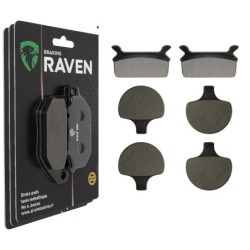 3 Kit plaquettes frein Harley-davidson Touring Electra Glide Classic FLHTC Av G, Av D et Ar 063-057X2 - EBC FA201 et FA94 - Rave