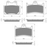 3 Kit plaquettes frein Yamaha FZR 400 RR  Av G, Av D et Ar 067-070X2 - EBC FA104 et FA168/252 - Raven 104-182