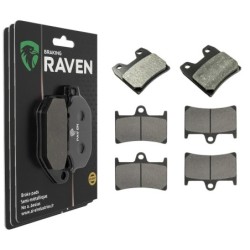 3 Kit plaquettes frein Yamaha Fazer 1000  Av G, Av D et Ar 222-070X2 - EBC FA348 et FA168/252 - Raven 104-184