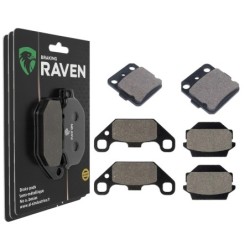 3 Kit plaquettes frein Suzuki LT-S 230 QuadSport  Av G, Av D et Ar 077-091X2 - EBC FA84/3 et FA128 - Raven 104-188