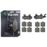 3 Kit plaquettes frein Triumph Bonneville 1200 Speed Twin Av G, Av D et Ar 088-304X2 - EBC FA215/2 et FA604/4HH - Raven 104-189