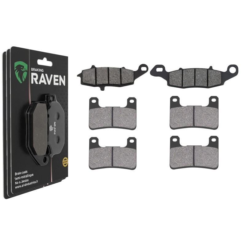 3 Kit plaquettes frein Suzuki VZR 1800 Boulevard M109R  Av G, Av D et Ar 124-213X2 - EBC FA231 et FA379 - Raven 104-194