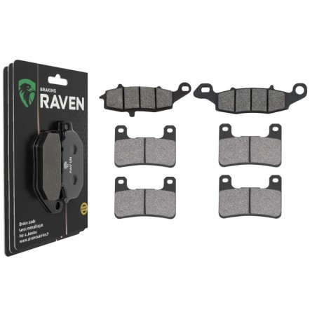 3 Kit plaquettes frein Suzuki VZR 1800 Boulevard M109R  Av G, Av D et Ar 124-213X2 - EBC FA231 et FA379 - Raven 104-194