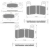 3 Kit plaquettes frein Suzuki VZR 1800 Intruder M1800R  Av G, Av D et Ar 124-213X2 - EBC FA231 et FA379 - Raven 104-194
