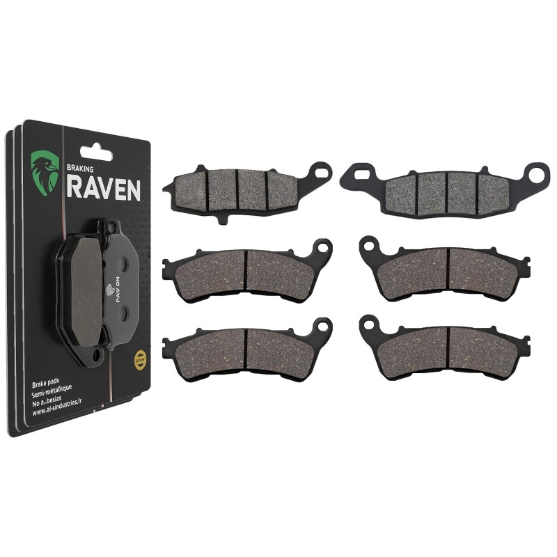 3 Kit plaquettes frein Suzuki VLR 1800 intruder C1800R  Av G, Av D et Ar 124-257X2 - EBC FA231 et FA388 HH - Raven 104-195
