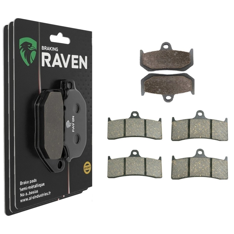 3 Kit plaquettes frein Mv-agusta Tamburini 1000 F4 Av G, Av D et Ar 235-126X2 - EBC FA320 et FA249, 424 - Raven 104-196
