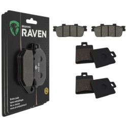 3 Kit plaquettes frein Adiva AD3 300 3 roue Av G, Av D et Ar 286-137X2 - EBC FA427 et FA260 - Raven 104-197