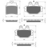 3 Kit plaquettes frein Kymco MXU 250  Av G, Av D et Ar 140-230X2 - EBC FA361HH et FA377 - Raven 104-198