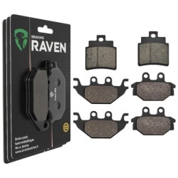 3 Kit plaquettes frein Kymco Maxxer 250  Av G, Av D et Ar 140-230X2 - EBC FA361HH et FA377 - Raven 104-198