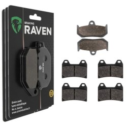 3 Kit plaquettes frein Mv-agusta Brutale 920  Av G, Av D et Ar 235-141X2 - EBC FA320 et FA244 - Raven 104-199