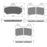 3 Kit plaquettes frein Mv-agusta Brutale 920  Av G, Av D et Ar 235-141X2 - EBC FA320 et FA244 - Raven 104-199