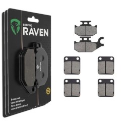 3 Kit plaquettes frein Yamaha YFM Wolverine 450  Av G, Av D et Ar 182-144X2 - EBC FA307 et FA54 - Raven 104-200