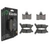 3 Kit plaquettes frein Harley-davidson Sportster Roadster XL1200CX Av G, Av D et Ar 148-359X2 - EBC FA254 et FA640 - Raven 104-2