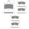 3 Kit plaquettes frein Harley-davidson Sportster Roadster XL1200CX Av G, Av D et Ar 148-359X2 - EBC FA254 et FA640 - Raven 104-2