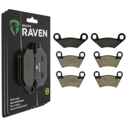 3 Kit plaquettes frein Polaris ACE 500  Av G, Av D et Ar 162-312X2 - EBC FA159 et FA354R - Raven 104-204
