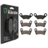 3 Kit plaquettes frein Polaris Outlaw 450  Av G, Av D et Ar 162-343X2 - EBC FA159 et FA456R - Raven 104-205