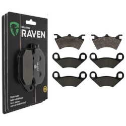 3 Kit plaquettes frein Polaris LUH 500  Av G, Av D et Ar 208-162X2 - EBC FA313R et FA159 - Raven 104-207
