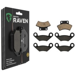 3 Kit plaquettes frein Polaris Big Boss 300  Av G, Av D et Ar 216-162X2 - EBC FA232 et FA159 - Raven 104-209