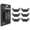 3 Kit plaquettes frein Polaris Sportsman 325 ETX EFI Av G, Av D et Ar 300-162X2 - EBC FA475 et FA159 - Raven 104-210